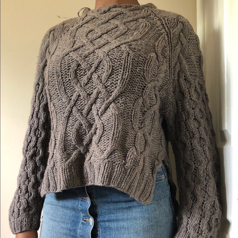 XS Oversized Grey H&M Knit Sweater